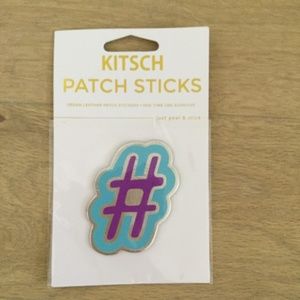 NWT Kitsch Hashtag Patch Sticks